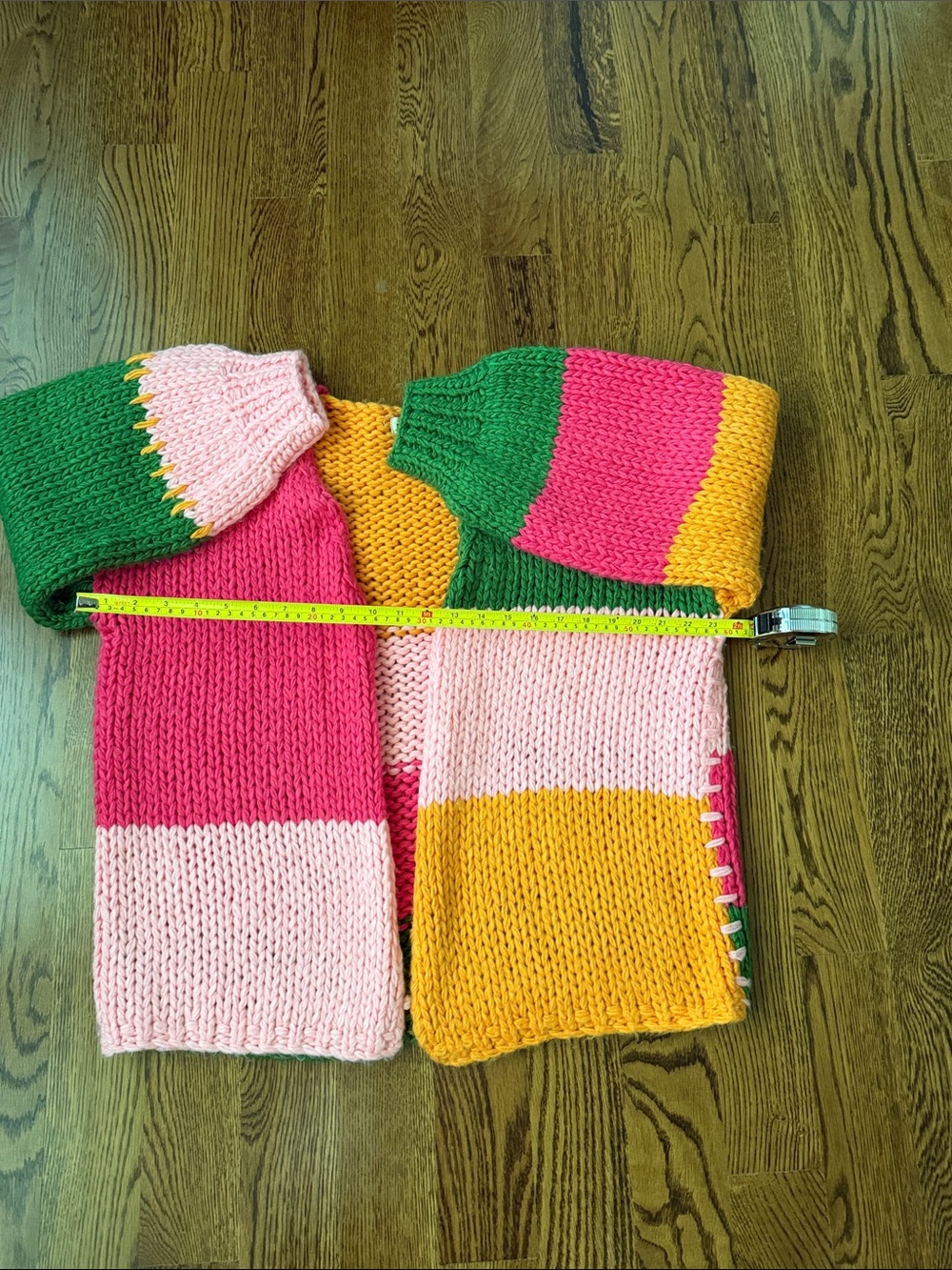 POL Multicolor block chunky knit cardigan large - Picture 12 of 13